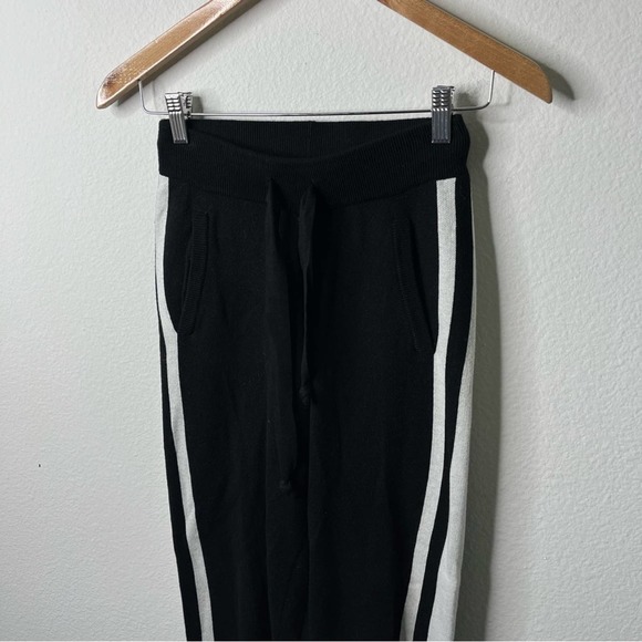 ATM Black Tuxedo Stripe Cashmere Blend Knit Pants Womens Size XS - Picture 5 of 9